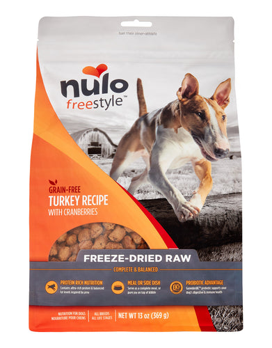 Nulo Freeze Dried Raw Grain Free Turkey Dog Food 5oz