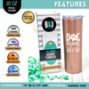 Stainless Steel Insulated Dog Mom and Enthusiast Tumblers
