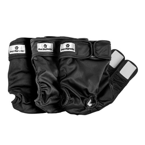 Dog Diapers (3-Pack) + Extendrs®, Washable Dog Diapers