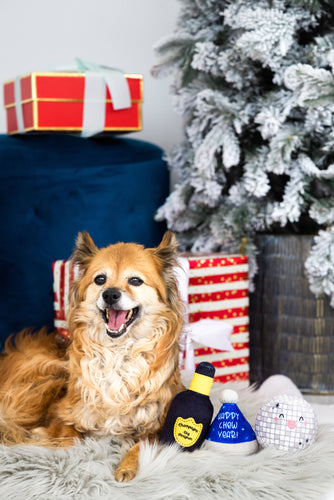 Happy Chew Year New Years Dog Toys, Set of 3