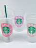 DOG MOM Starbucks Cup - CANDY PINK
