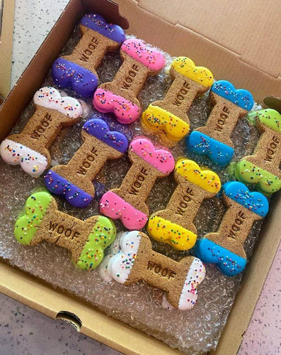 Dipped Woof 4 bone shaped Dog Treats
