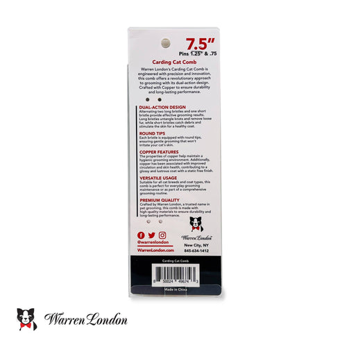 Carding Comb for Cats 7.5 - Gentle and Effective Grooming