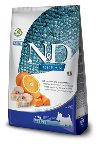 Farmina N&D Ocean Canine Cod, Pumpkin & Orange Adult Mini Dry Dog Food