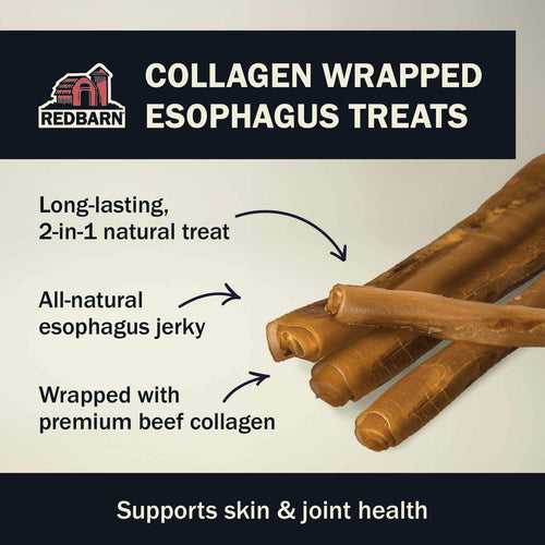 Redbarn Collagen Wrapped Esophagus Stick Dog Chews
