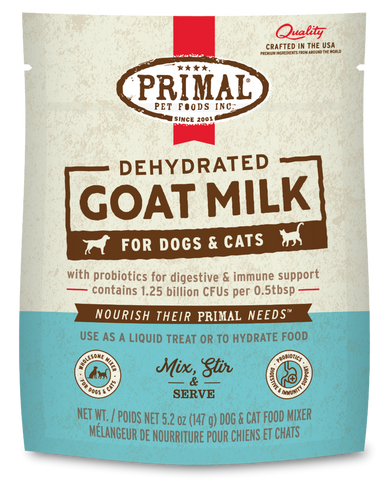 Primal Dehydrated Goat Milk for Dogs and Cats