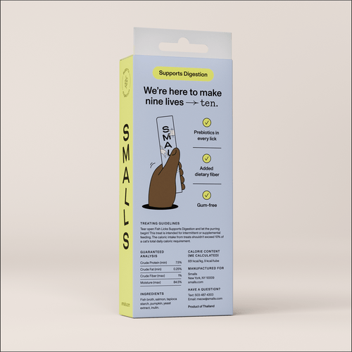Smalls Fish Licks Digestion Lickable Cat Treats