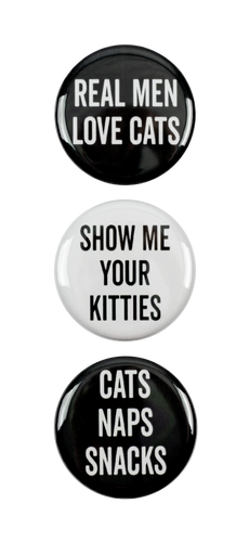 Real Men Love Cats Magnets - Set of 3